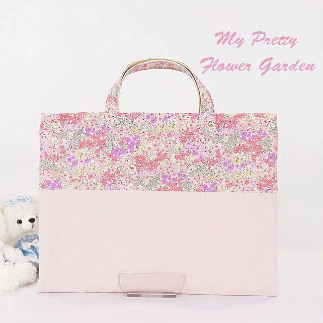 入園入学グッズ手作り幼稚園保育園用の女の子用レッスンバッグ