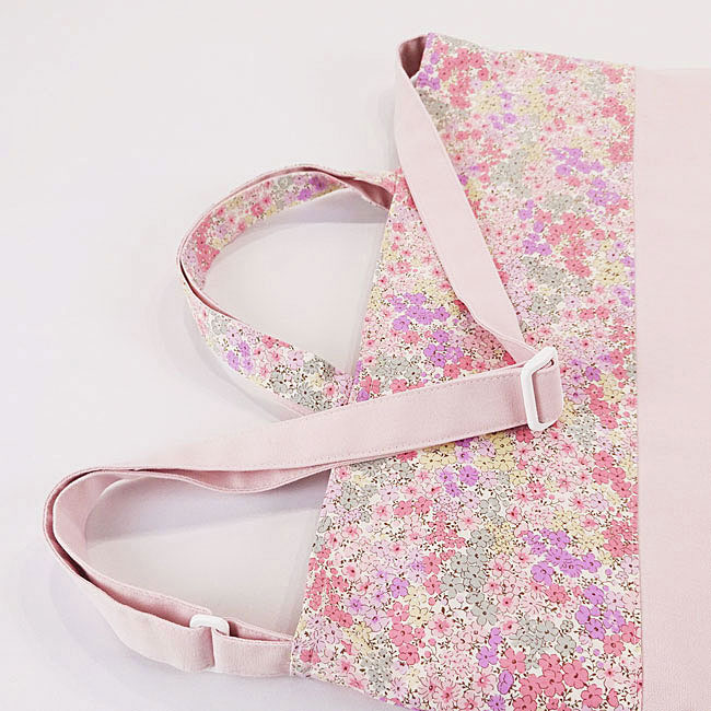 入園入学グッズ手作り幼稚園保育園用の女の子用肩掛けレッスンバッグ