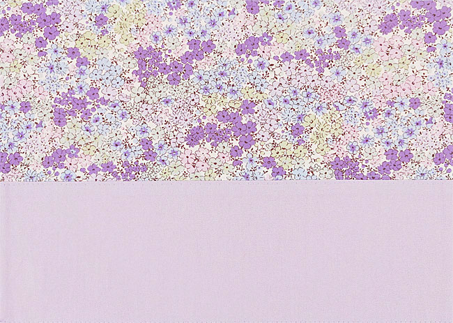 入園入学グッズオーダー手作り幼稚園保育園用の女の子用小花柄 パープルランチョンマット